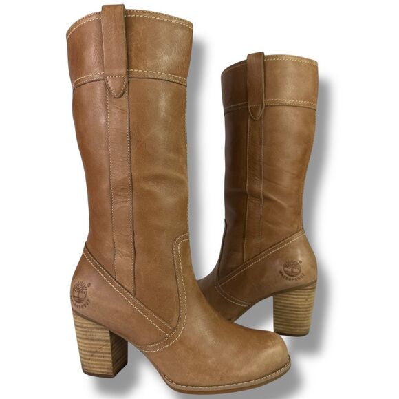 Timberland Earthkeepers Rudston Tall Western Riding Boots Brown Leather 5.5 - Picture 2 of 11